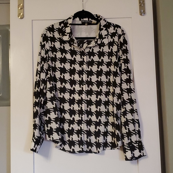 Karl Lagerfeld Tops - Karl Lagerfeld B/W dress shirt